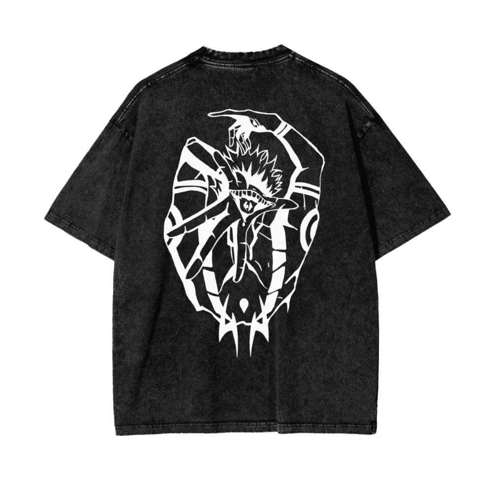 King of Curses | Oversize Washed T-Shirt - Image 2